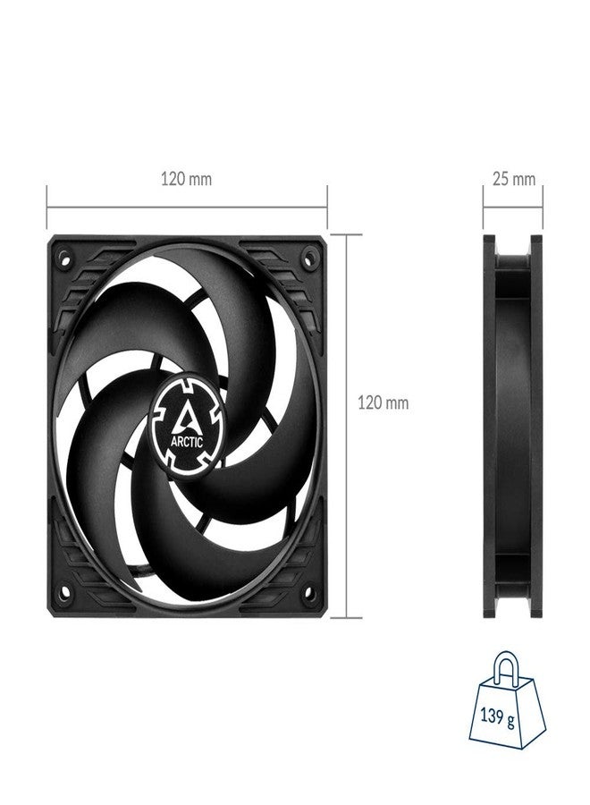 ARCTIC P12 Silent - PC Fan, 120mm Case Fan, Pressure-optimised, Very Quiet Motor, Computer, Fan Speed: 1050 RPM - Black - Image 5